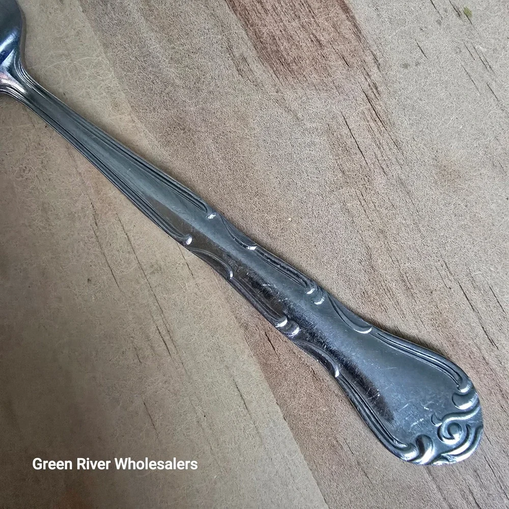 York by‎ Delco Stainless Steel Fork Japan Scroll Pattern Vintage Flatware 7.25in